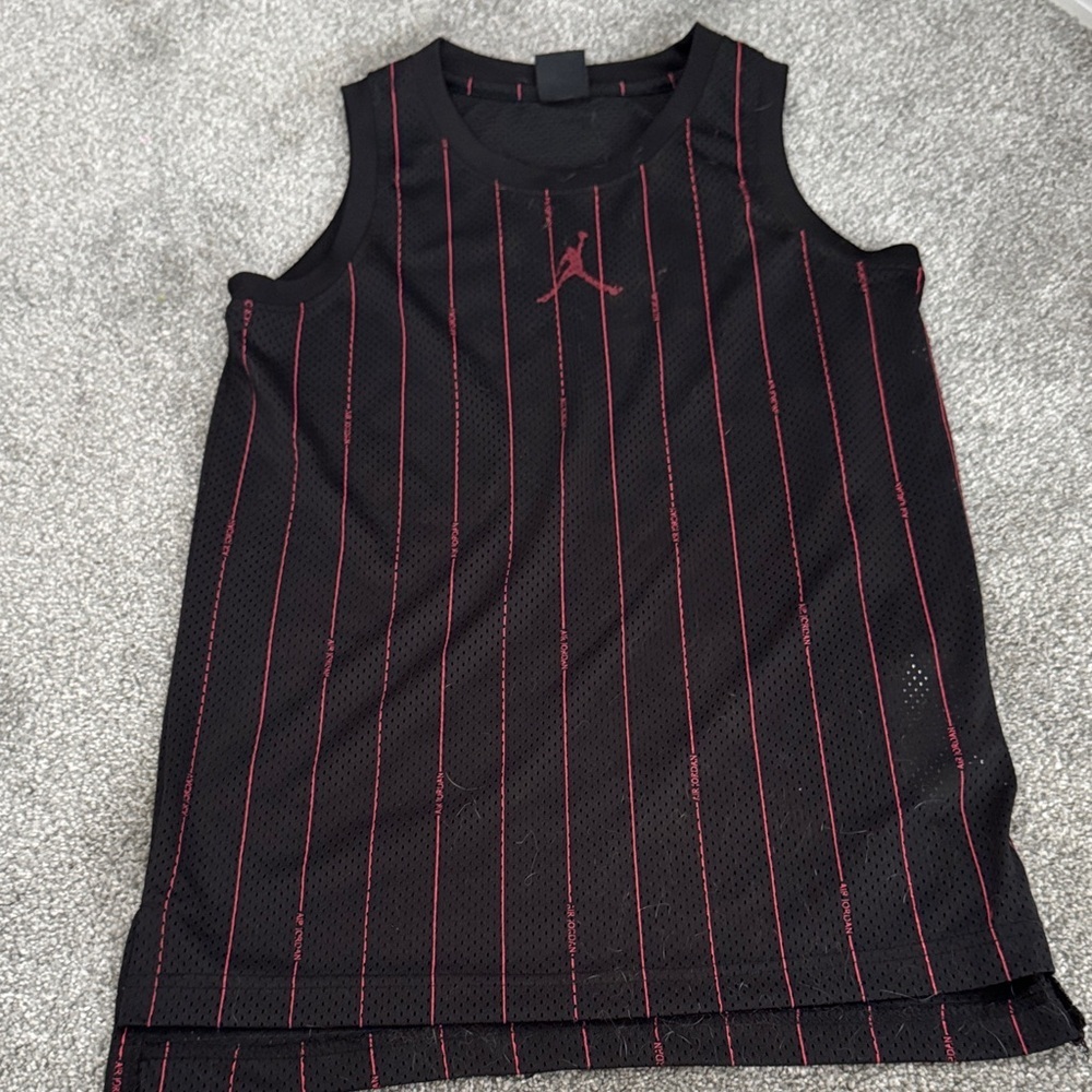 Jordan Black and Red Kids Tank Top